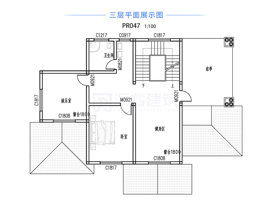 PR047 大气豪华的三层欧式别墅设计施工图纸