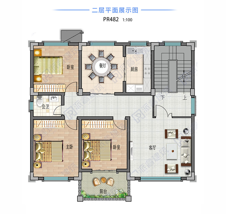 三层别墅带车库框架结构私人别墅图纸pr482(3.jpg