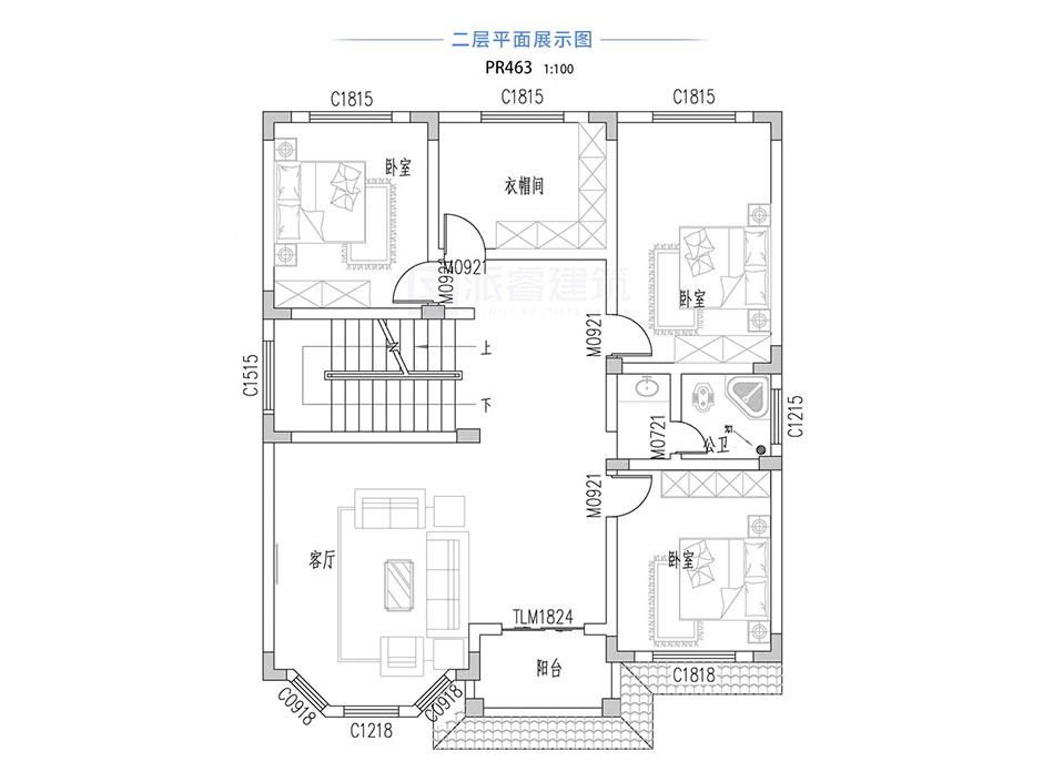 PR463 农村别墅四层简欧豪华别墅设计全套施工图纸,别墅图片,派睿建筑
