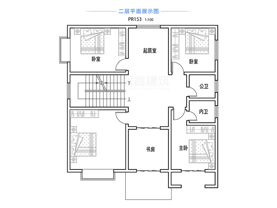 PR153 农村三层现代风格别墅全套图纸_豪华别墅,新农村别墅,农村自建房设计,派睿建筑