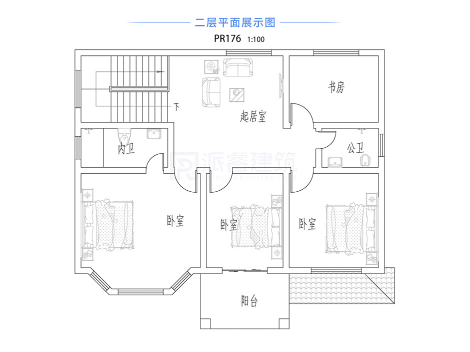 PR176 农村二层小别墅-别墅设计图片,新农村房屋设计,农村自建房别墅图片,派睿建筑