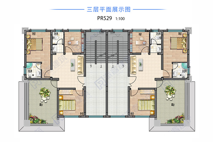 农村兄弟双拼别墅设计图4.jpg
