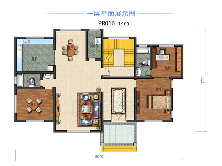 PR016 简单实用的二层农村自建房设计