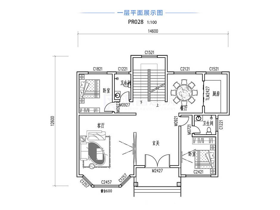 PR028 大气豪华的三层欧式别墅设计施工图纸