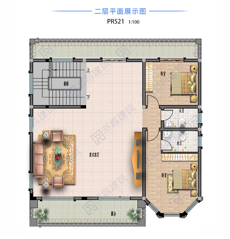 农村三层复式独栋别墅设计图pr521(3).jpg