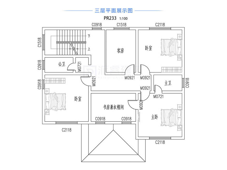 PR233 简欧四层豪华别墅设计全套施工图纸,别墅图片,派睿建筑