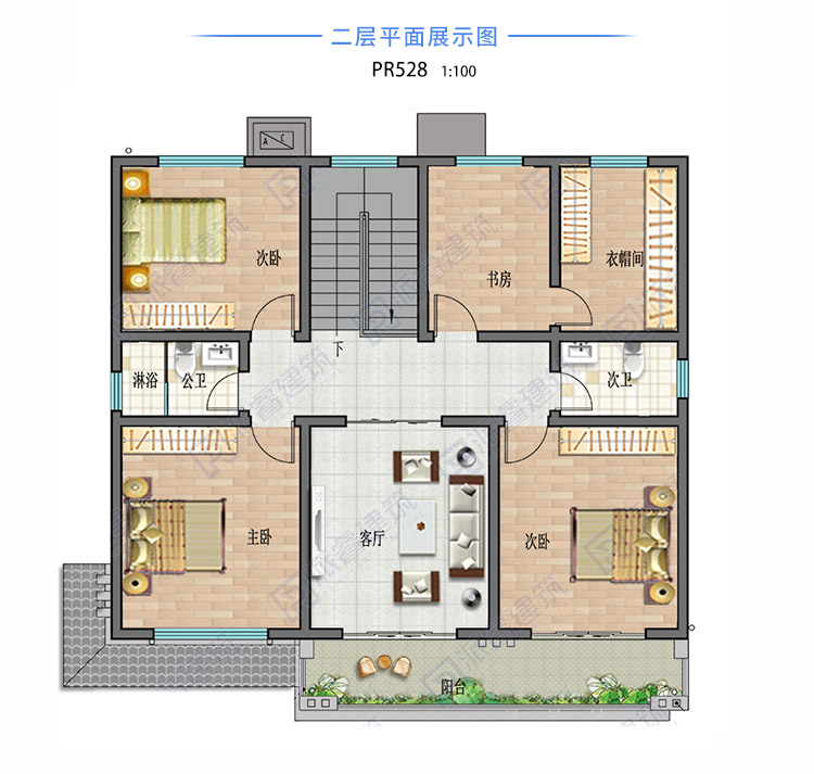 现代农村房屋设计图二层pr528(3).jpg