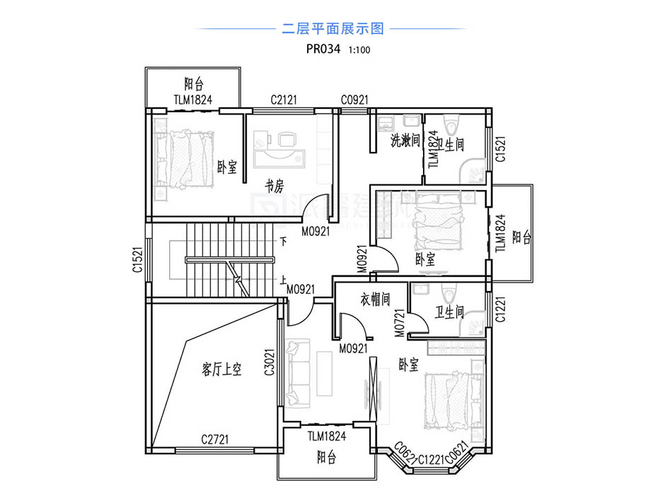 PR034 大气三层带露台欧式别墅设计图纸自建房别墅豪华欧式小洋房家乡建房