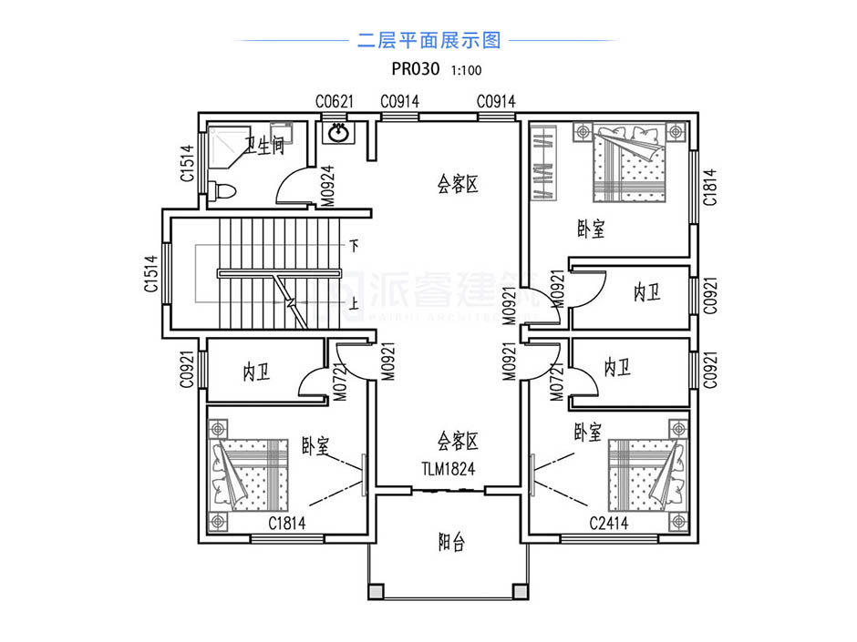 PR030 农村三层带露台别墅设计全套图纸