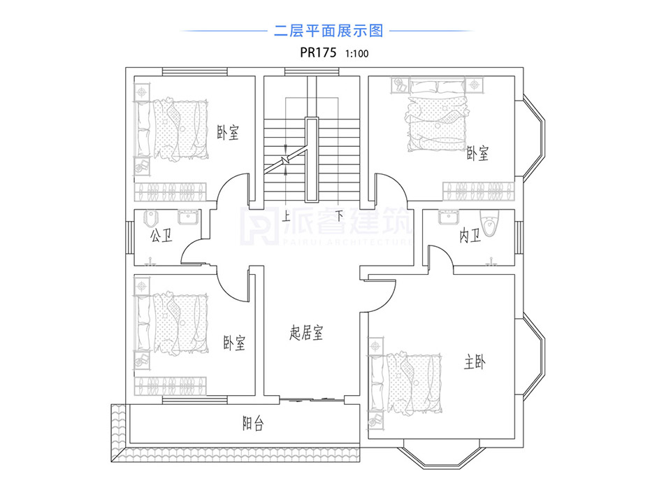 PR175 农村二层小别墅_实用别墅设计图纸,新农村房屋设计,农村自建房别墅图片,派睿建筑
