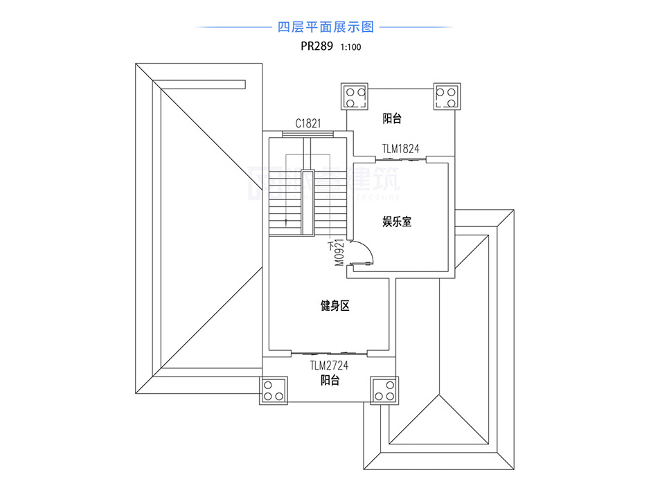 PR289 农村四层复式客厅带车库豪华别墅设计全套施工图纸,别墅图片,派睿建筑