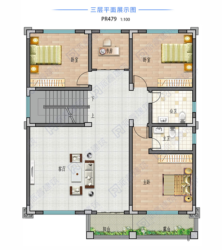 豪华欧式新农村自建房小洋楼欧式别墅设计四层pr479(4.jpg