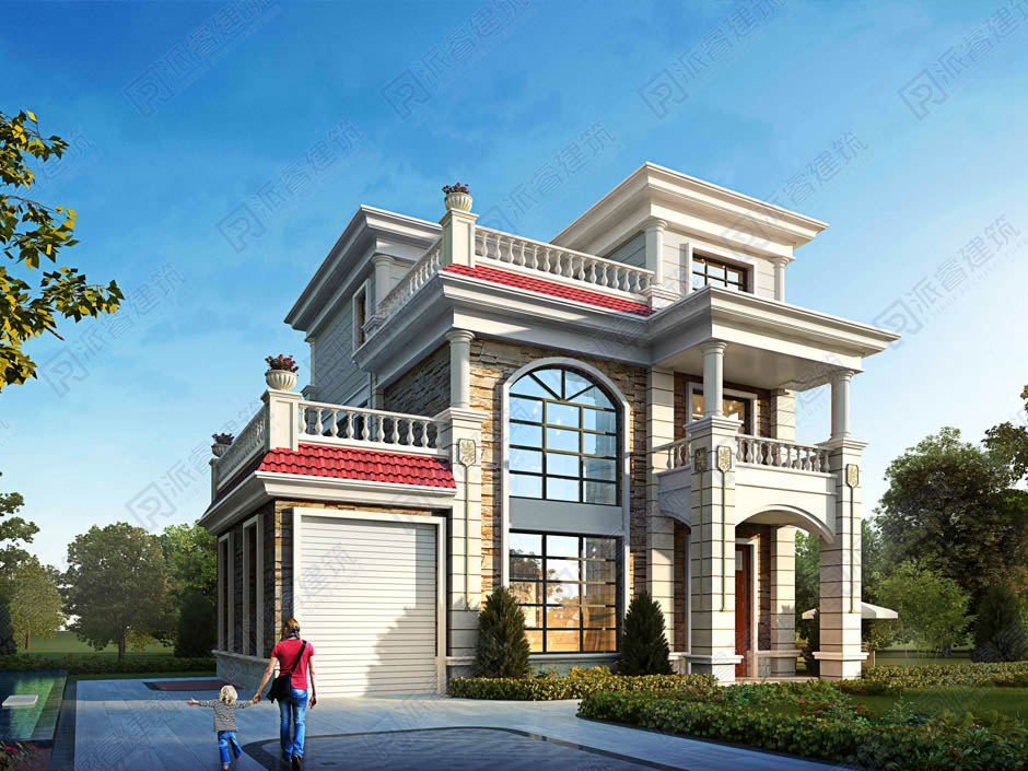 农村自建房设计图带车库图片大全-派睿建筑