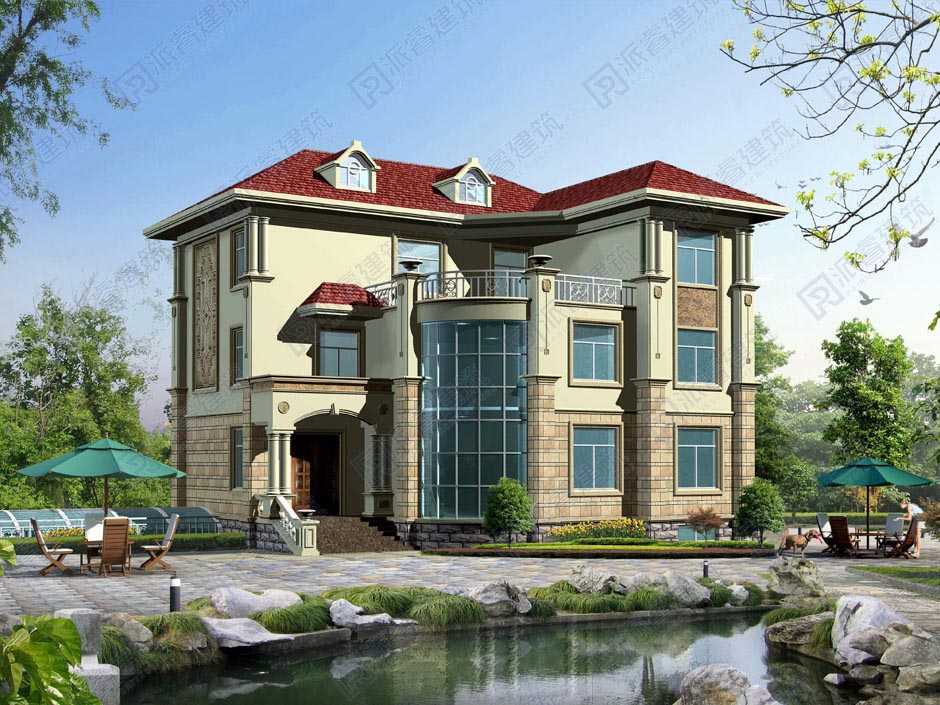 PR137 三层别墅全套施工图纸_别墅设计图纸,农村房屋设计图,农村自建房设计