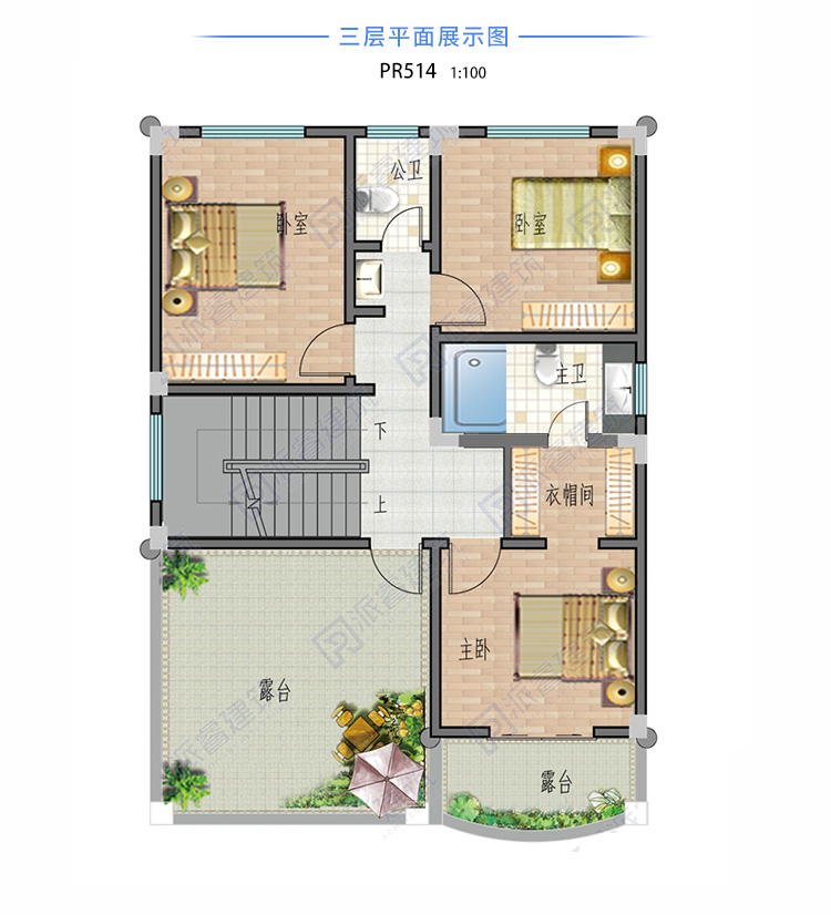 农村三层欧式别墅设计图纸pr514(4).jpg