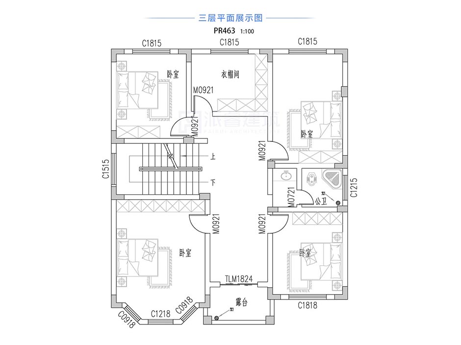 PR463 农村别墅四层简欧豪华别墅设计全套施工图纸,别墅图片,派睿建筑