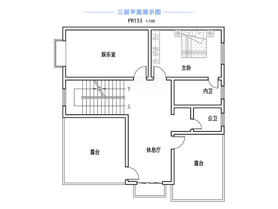 PR153 农村三层现代风格别墅全套图纸_豪华别墅,新农村别墅,农村自建房设计,派睿建筑
