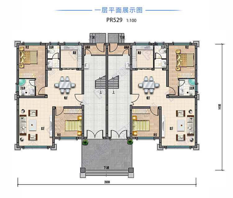 农村兄弟双拼别墅设计图2.jpg