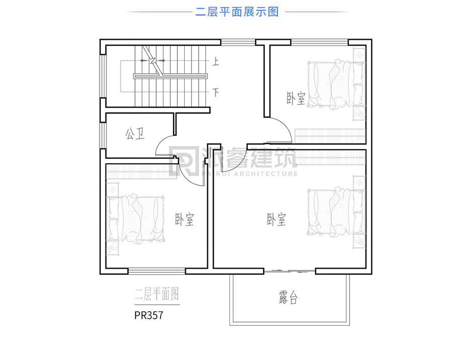 PR357 农村三层进深8米欧式小别墅全套图纸_豪华别墅,新农村别墅,农村自建房设计,派睿建筑