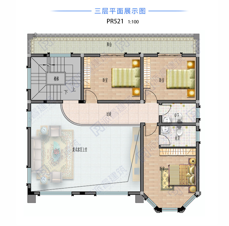 农村三层复式独栋别墅设计图pr521(4).jpg