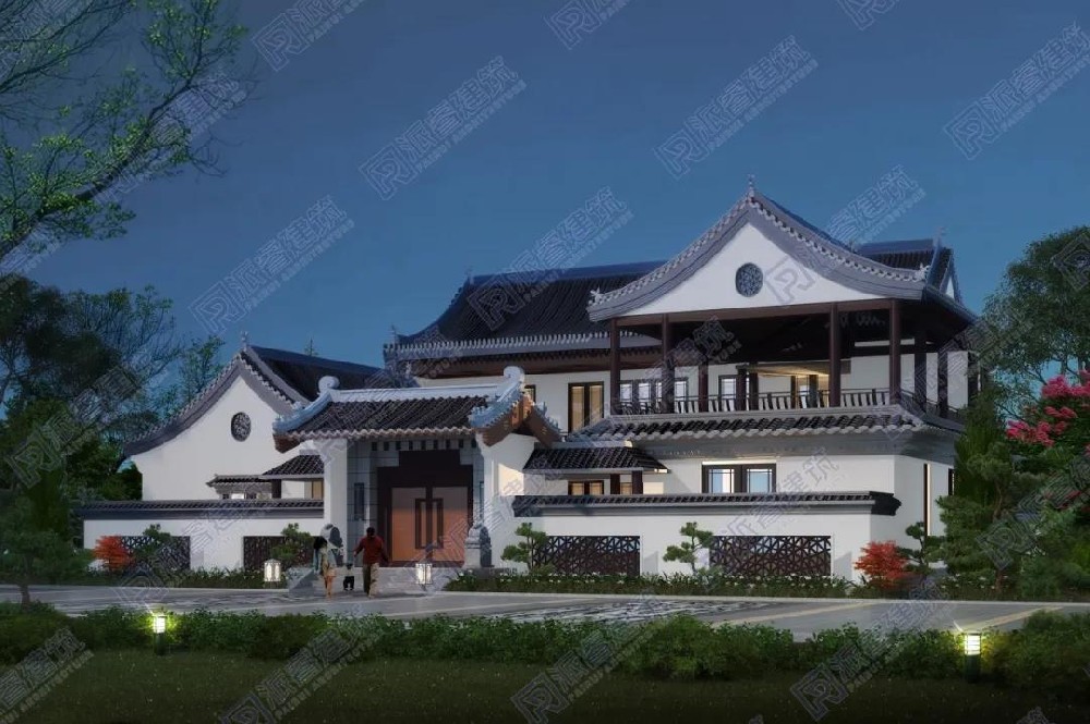 新农村中式四合院别墅设计图纸二三四层,建一方世外桃源