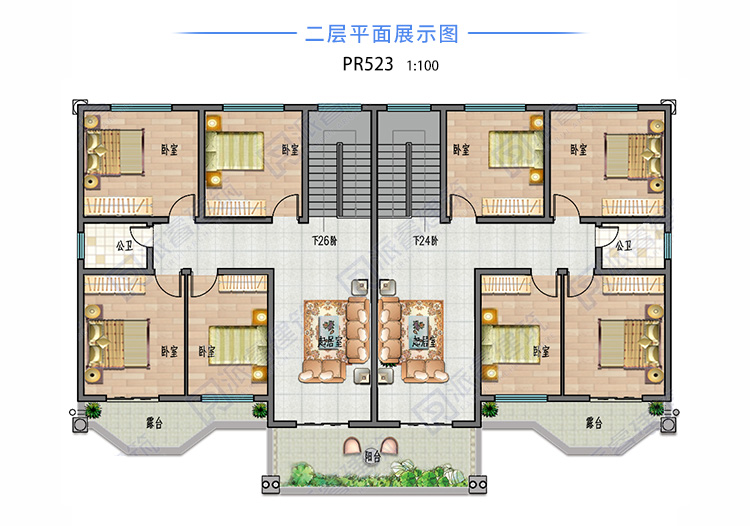 农村双拼别墅户型图pr523(3).jpg