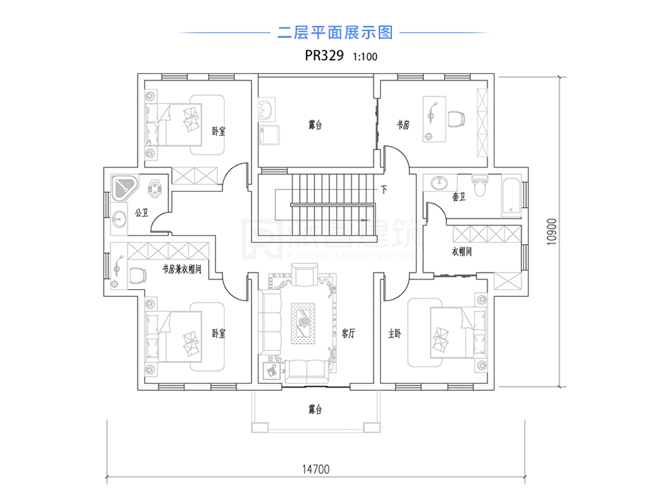 PR329 农村二层小别墅-美观时尚别墅设计图片,新农村别墅设计,农村自建房别墅图片,派睿建筑