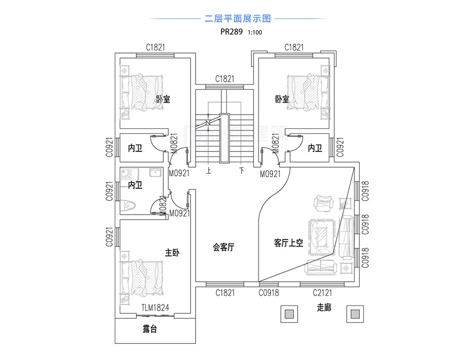 PR289 农村四层复式客厅带车库豪华别墅设计全套施工图纸,别墅图片,派睿建筑