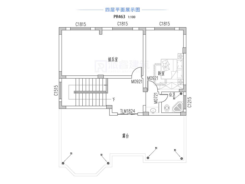 PR463 农村别墅四层简欧豪华别墅设计全套施工图纸,别墅图片,派睿建筑