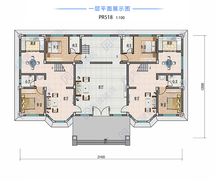 豪华双拼别墅设计图片pr518(2).jpg