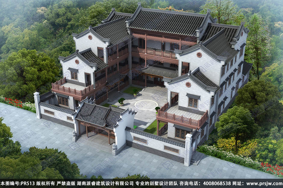 现代中式四合院设计图pr513四合院.jpg