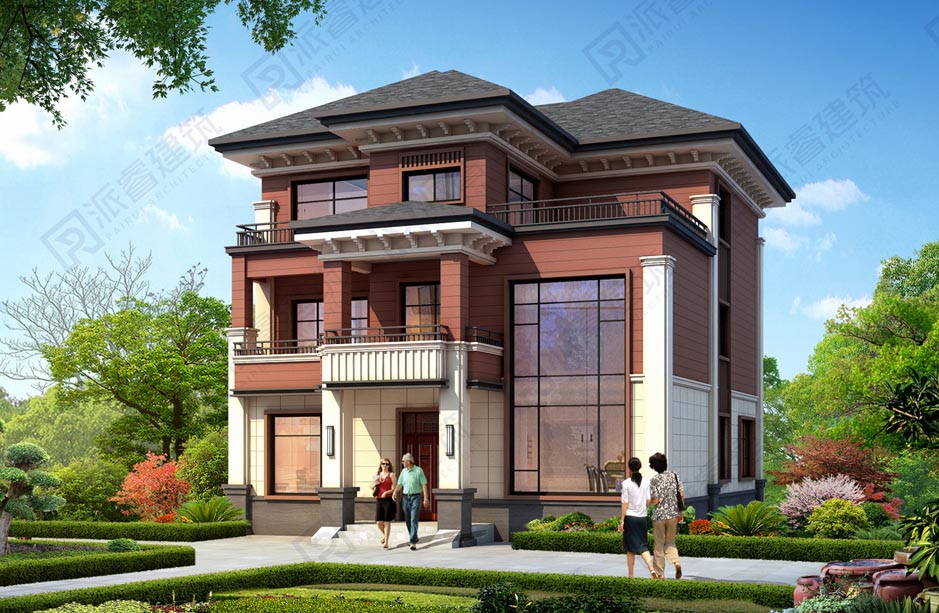 农村自建独栋别墅户型图,适合三代同堂共居-派睿建筑