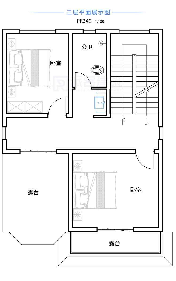 PR349 农村三层豪华带露台欧式别墅全套图纸_豪华别墅,新农村别墅,农村自建房设计,派睿建筑