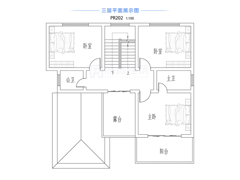 PR202 农村带车库简欧复式客厅别墅全套图纸_豪华别墅,新农村别墅,农村自建房设计,派睿建筑