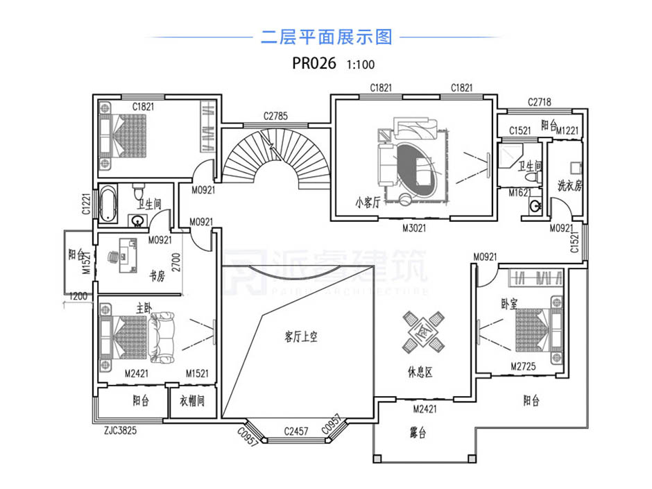 PR026 复式三层带露台别墅施工图及效果图