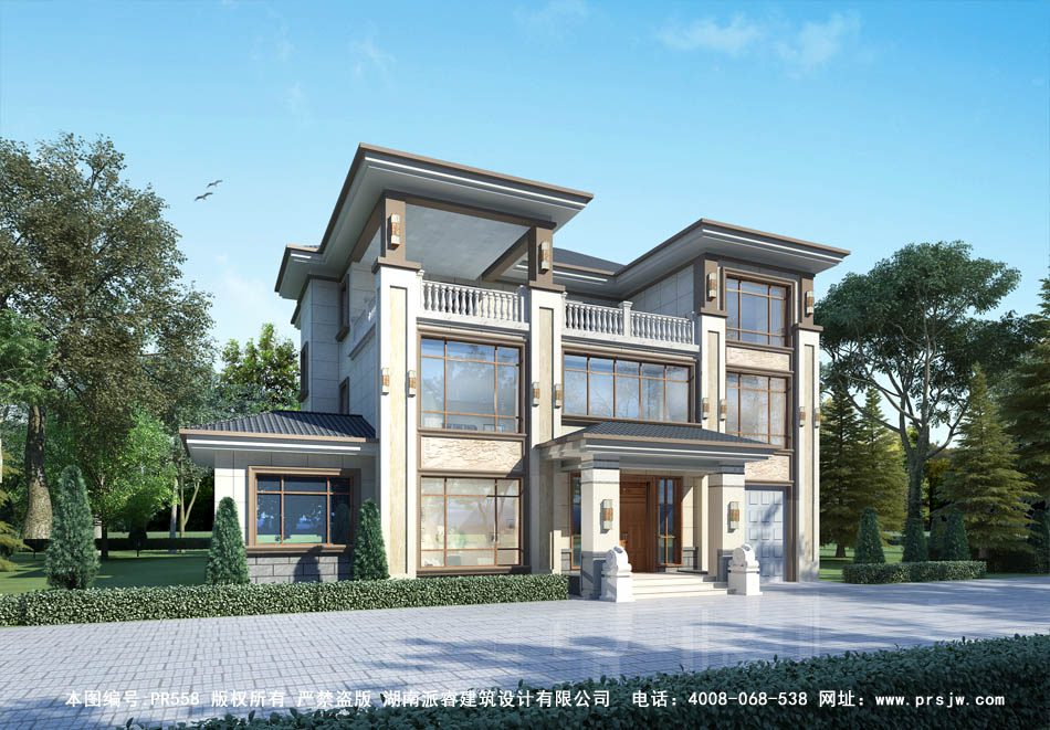 6套新款三层别墅设计图纸及效果图大全—派睿建筑官网