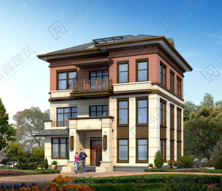 农村自建新中式别墅外观设计图纸L0210新中式1.jpg