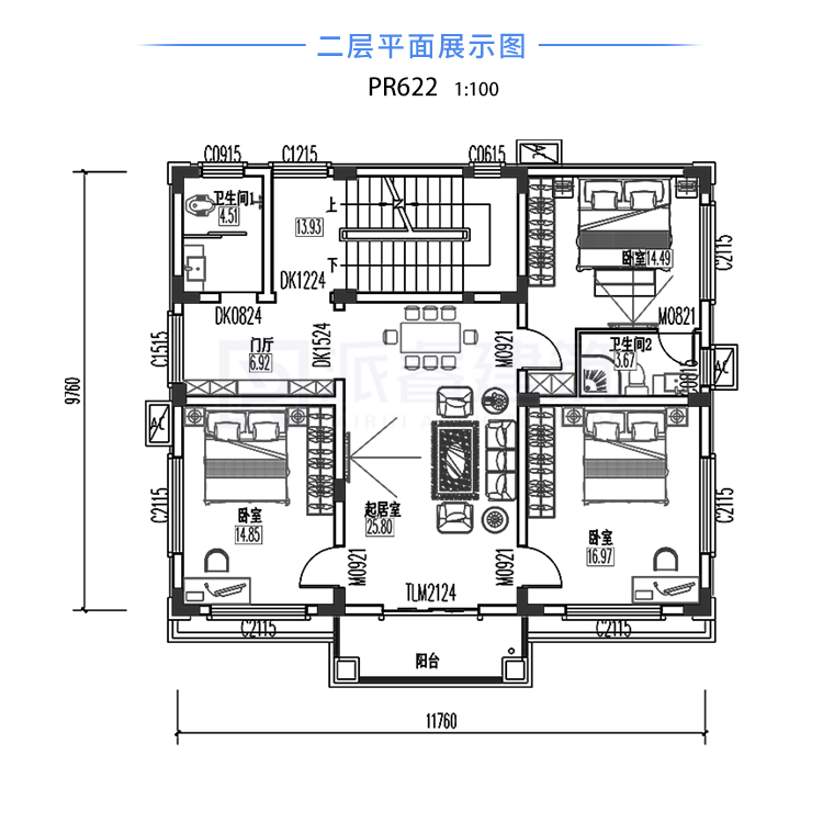 116平欧式简约 | 4层时尚大别墅，褪去浮华装饰，回归大气实用!-PR622