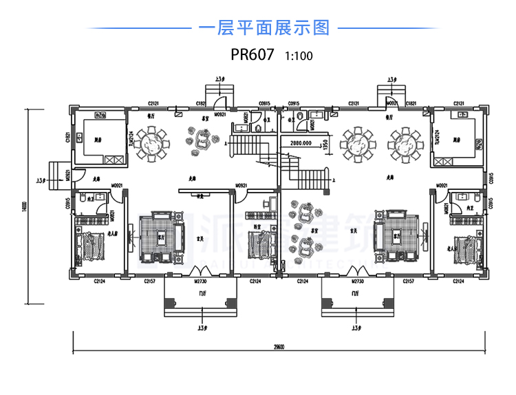 农村三层双拼别墅，外观精美实用性强，兄弟感情好-PR607