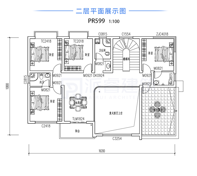 现代风格别墅图纸，潮流时尚，造价亲民，易施工-PR599
