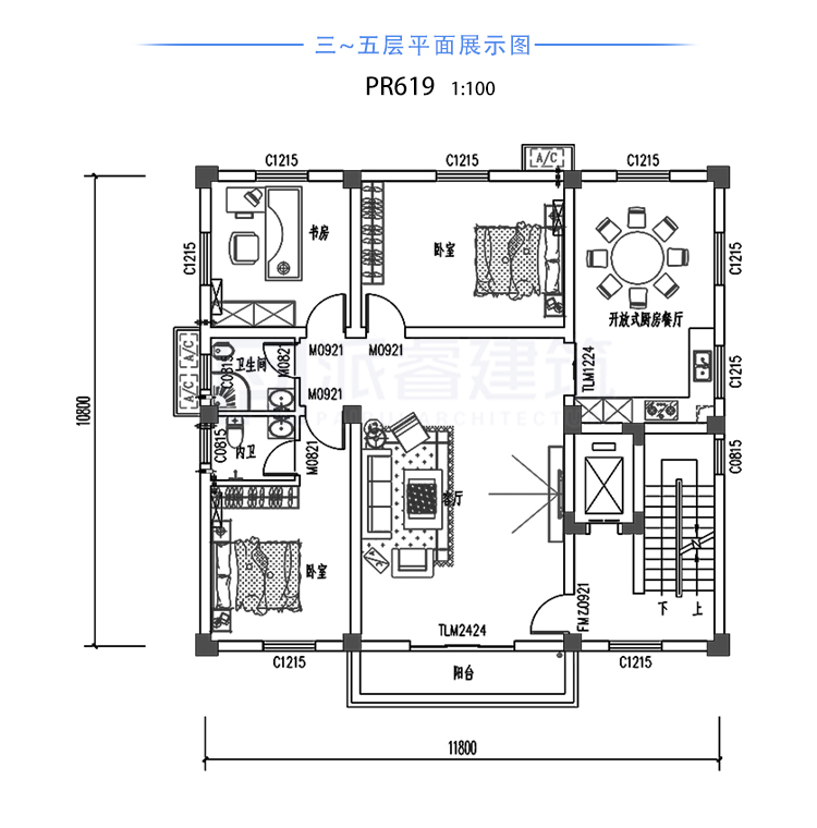 11X10米的六层欧式别墅，建筑面积达七百平！自住出租都可以-PR619